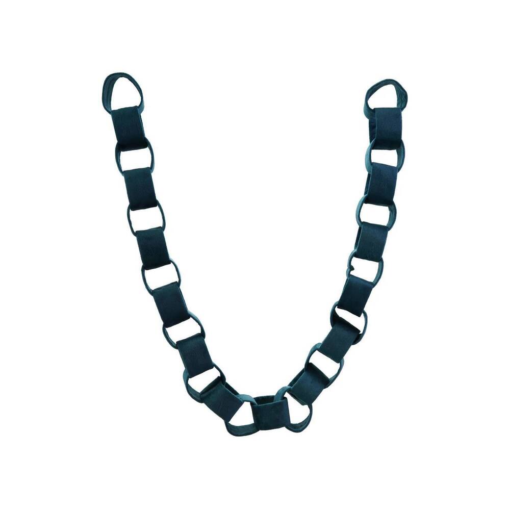NEW CREATIVE CO-OP velvet chain link garland in teal